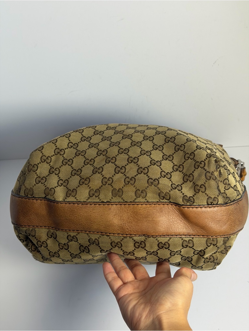 Gucci GG Monogram Canvas Hobo Shoulder Bag - Picture 10 of 16